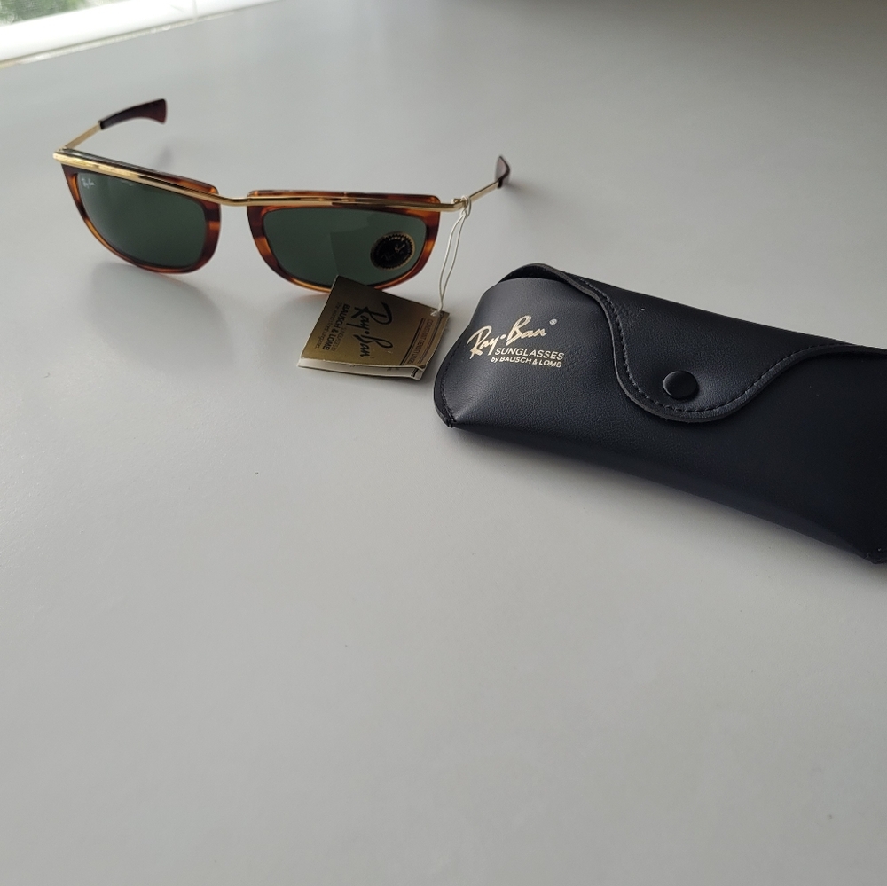 1980's Vintage Bausch & Lomb Ray Ban L1001 Tortoise Brown/Gold - Size 62mm - Picture 9 of 11